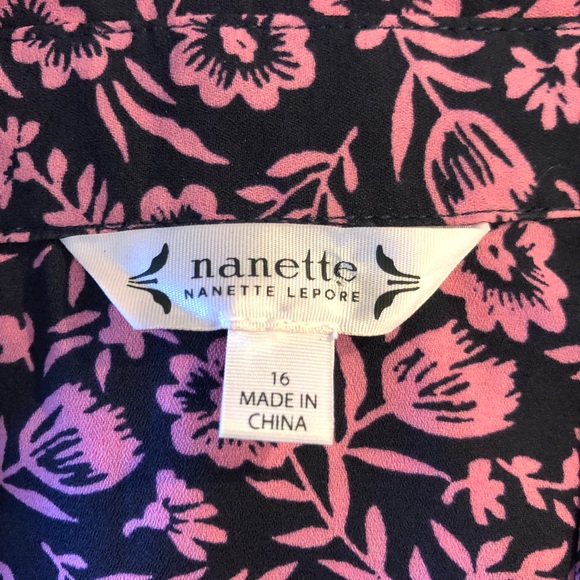 Nanette Lepore plus size floral shirt dress 16 - Picture 2 of 6